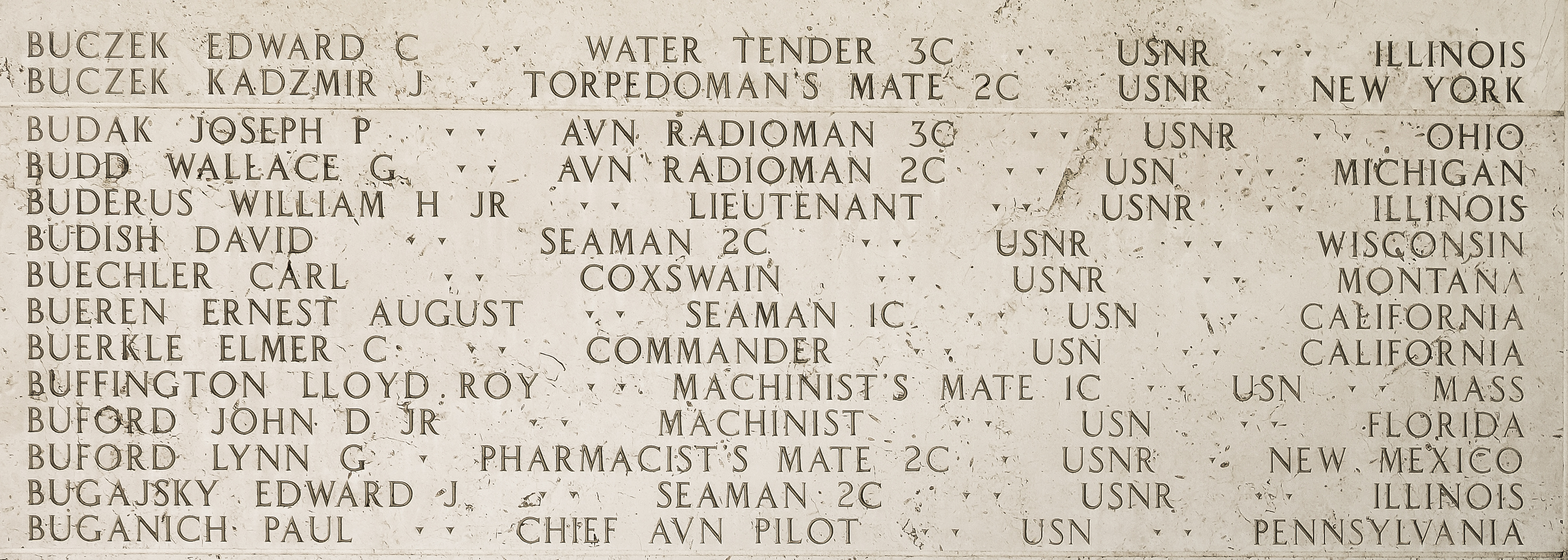 Wallace G. Budd, Aviation Radioman Second Class